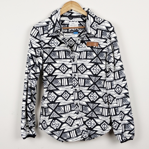 Kavu Jackets & Blazers - Kavu | Ashland Fleece Tribal Aztec Snap Jacket